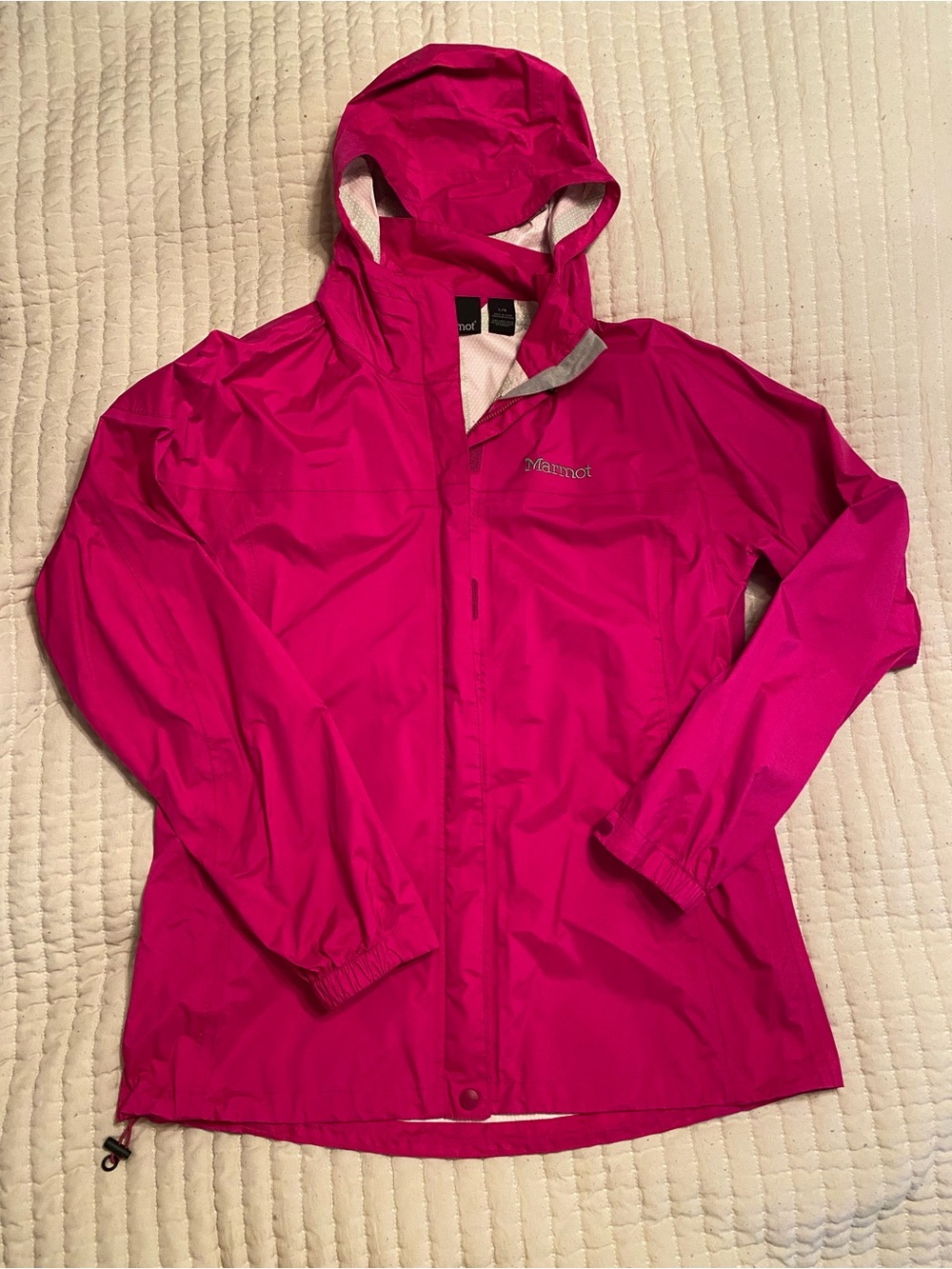 Marmot Women's Pink Waterproof Hooded Jacket— barely worn